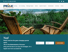 Tablet Screenshot of peakresultscoaching.com